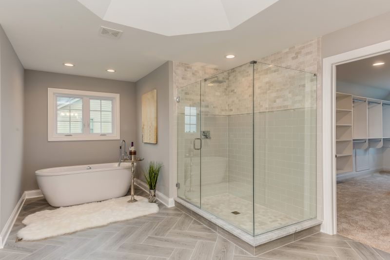 Modern bathroom renovation with walk-in shower